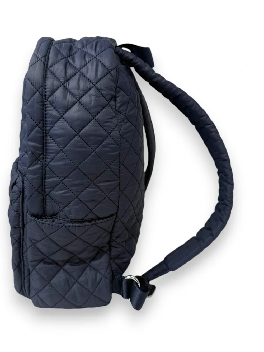 MZ Wallace City Backpack Navy Blue Zippered Quilt Women’s